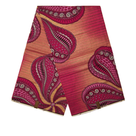 288 Afrikaanse stof | African Wax Print met gouden versiering - 100% premium cotton