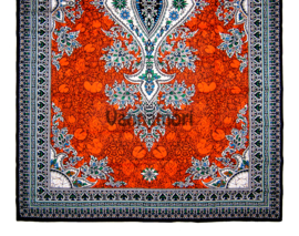 Dashiki stof ORANGE | etnische print | 100% katoen | coupon 166 x 108 cm