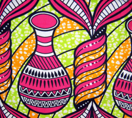 237 Afrikaanse stof | African Super-Wax Print - Ankara fabric - 100% cotton extra soft | prijs / yard