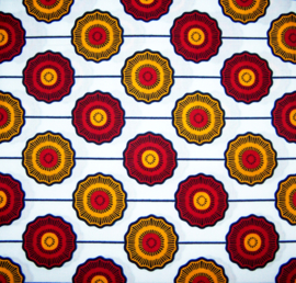 268 Afrikaanse stof | African Wax Print - 100% cotton | prijs / yard