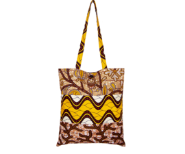 Afrikaanse schoudertas / shopper JOIA african wax | met tashanger