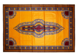 Dashiki stof YELLOW GOLD | ANGELINA Java Prints van VLISCO | 6 yards = 3 dashiki patronen