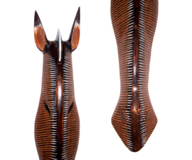 100 cm Houten ZEBRA masker ZANIA - Afrikaans dierenmasker