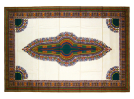 Dashiki stof CREAM | ANGELINA Java Prints van VLISCO | 2 yards = 1 dashiki patroon