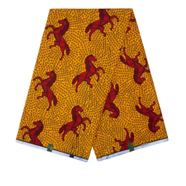 384 VLISCO Wax Hollandais Jumping Horse | Dutch Wax Block Prints 100% cotton | prijs / yard