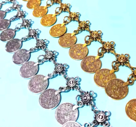 Tailleketting - heupketting goudkleurig | boho style | 105 cm
