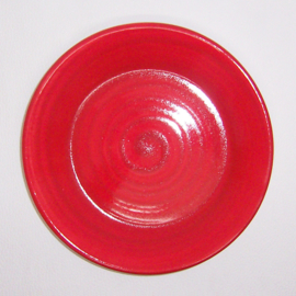 Ontbijtset Rood van Dishes & Deco | Mok + Ontbijtbord Ø 20,8 cm | handgemaakt aardewerk