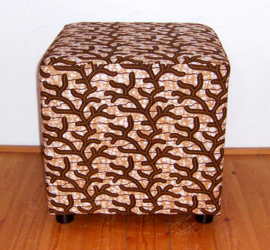 ROOTS afrikaanse poef/hocker | African Wax Print | 46x46x46 cm