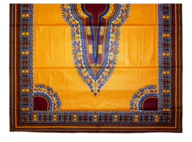 Dashiki stof YELLOW GOLD | ANGELINA Java Prints van VLISCO | 6 yards = 3 dashiki patronen
