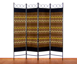 Afrikaans kamerscherm ONANI | African room divider | 4-delig, inklapbaar | 180 cm x 160 cm