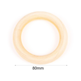 Blank houten ring 80 mm | voor sieraden en macramé | 1 ring