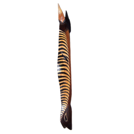 100 cm Houten ZEBRA masker KIONI - Afrikaans dierenmasker