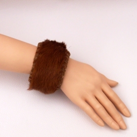 EKENE leren bohemian armband koeienhuid bruin size M