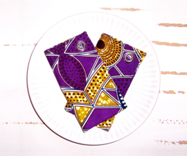 Afrikaanse SERVETTEN Jelani | set van 2 | african wax print napkins  | 35 x 35 cm | 100% katoen