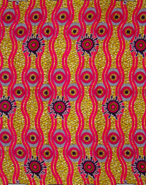 156 Afrikaanse stof | African Wax Print - 100% cotton | prijs / yard