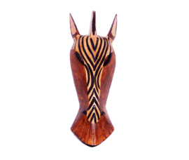 ZEBRA masker 31 cm | houten afrikaans dierenmasker (#4)