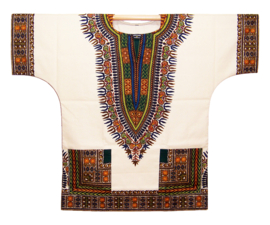 Afrikaans dashiki shirt  CREAM | Vlisco ANGELINA | unisex