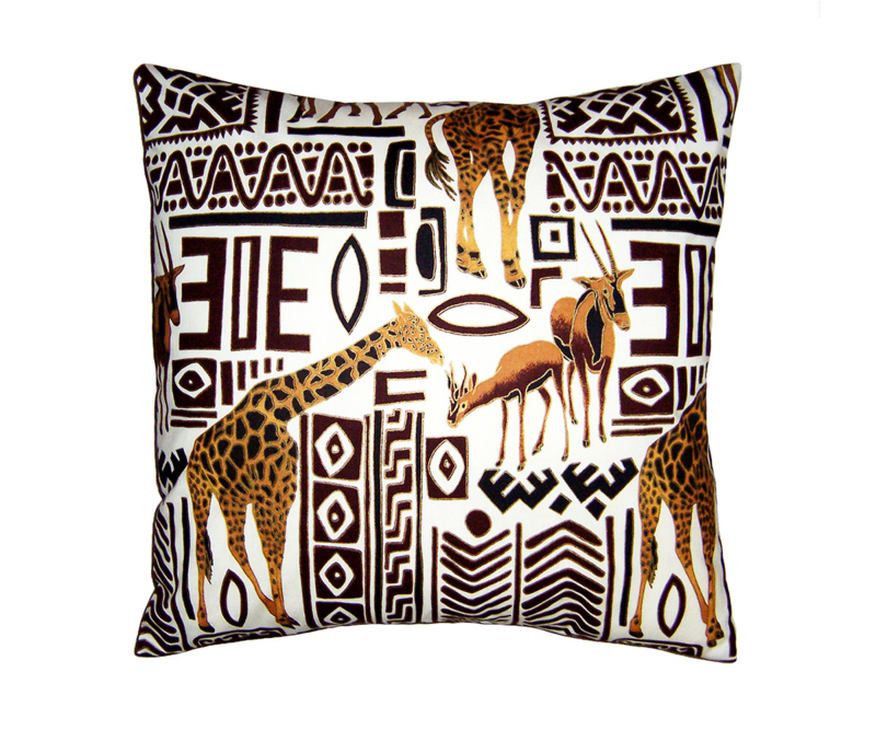 pijnlijk Dictatuur Overweldigen AFRIKA sierkussen met afrikaanse dieren en tekens | 50 x 50 cm | Afrikaanse  kussens | Vannamori