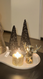 2delige set zwarte kerstboompjes