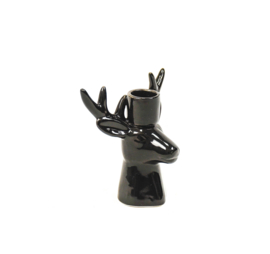 candle holder - Ren dier - Zwart