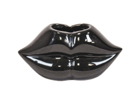 House Vitamine lip vaas zwart