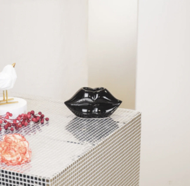 House Vitamine lip vaas zwart