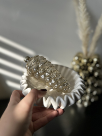 XMAS hanger - Dennenappel - Doorzichtig/Goud