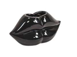 House Vitamine lip vaas zwart