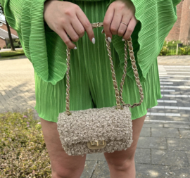 Beige teddy tas