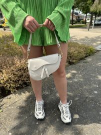 Leren handtas Romee licht beige