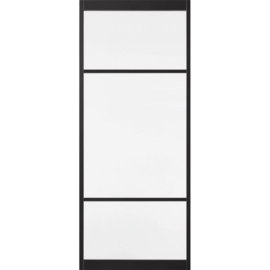 Skantrae binnendeur SSL 4106 Zwart / 4305 Wit  met  blank glas taats of schuifdeur