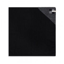Theedoek Grote Blok 2 Kleuren Zwart/Med Grey