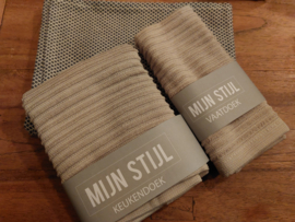 Keukendoek licht taupe