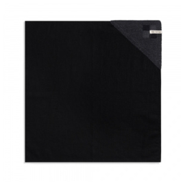 Theedoek Grote Blok 2 Kleuren Zwart/Antraciet
