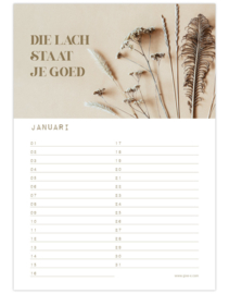 Verjaardag Kalender 'Pampas'