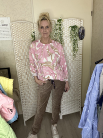 Travel top met lange mouw