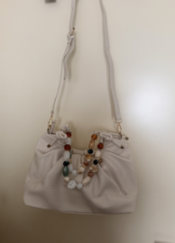 Schouder tas beige