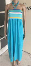 Strapless zomer jurk/lichtblauw