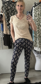 Travel broek met print