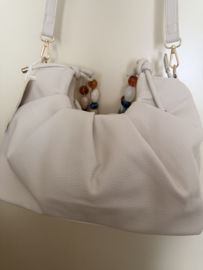 Schouder tas beige