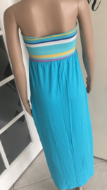 Strapless zomer jurk/lichtblauw