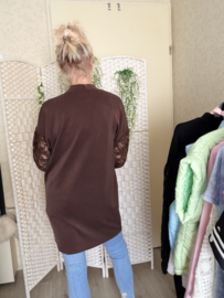 Sweater met kanten mouw
