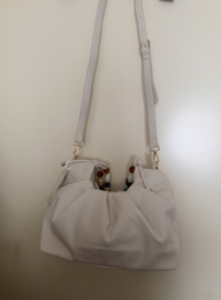 Schouder tas beige