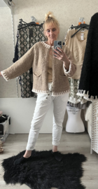 Bouclé vestje rosa