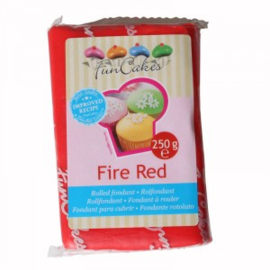 FUNCAKES ROLFONDANT FIRE RED 250 gram