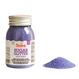 Glitter Suiker Paars 100 gram