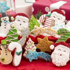 Uitstekers Set(6) Kerst Kunststof