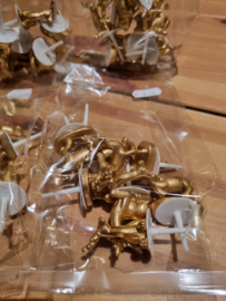 Decoratie Herten Goud 8st.