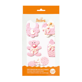 Suiker Versiering Geboorte Roze