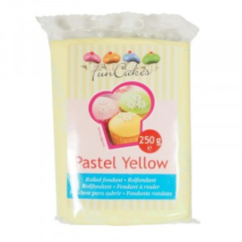 FUNCAKES ROLFONDANT PASTEL YELLOW 250 gram